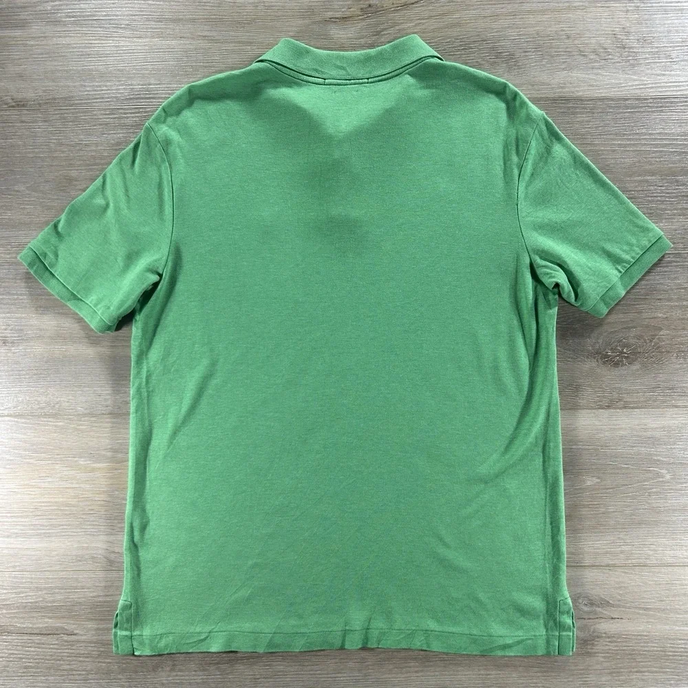 Polo Ralph Lauren Green Small Interlock Polo Shirt Classic Fit Flesh Pony